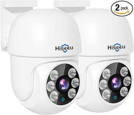 Hiseeu 5MP AHD CCTV PTZ Home Wired Security Camera 350°pan and 90°tilt 60ft IR Clear Night Vision Analog TVL Security Dome Wired Camera for Indoor Outdoor Security Replacement Camera 1PCS - Hiseeu