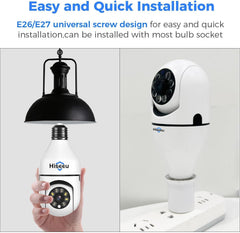 Hiseeu wireless light bulb camera outdoor installation diagram