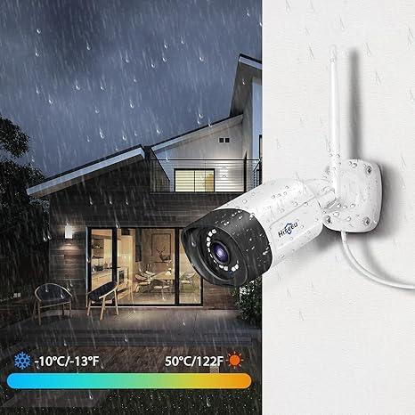 Hiseeu【Wireless Pro,Plug & Play】 5MP WiFi Security Camera System Outdoor, 12Pcs Camera Surveillance System, Color Night Vision, Two-Way Audio, 3TB Hard Drive, 24/7 Recordings, Up to 16 Channels - Hiseeu