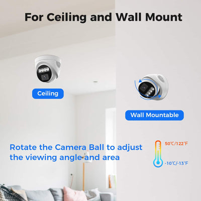 [Person/Vehicle Detection]Hiseeu 5MP Home Security Camera System,4 PCS Dome&Indoor Security Cameras,5MP DVR Remote Access,Night Vision,1TB HDD,7/24 Record,Motion Alerts for CCTV Surveillance DVR Kits