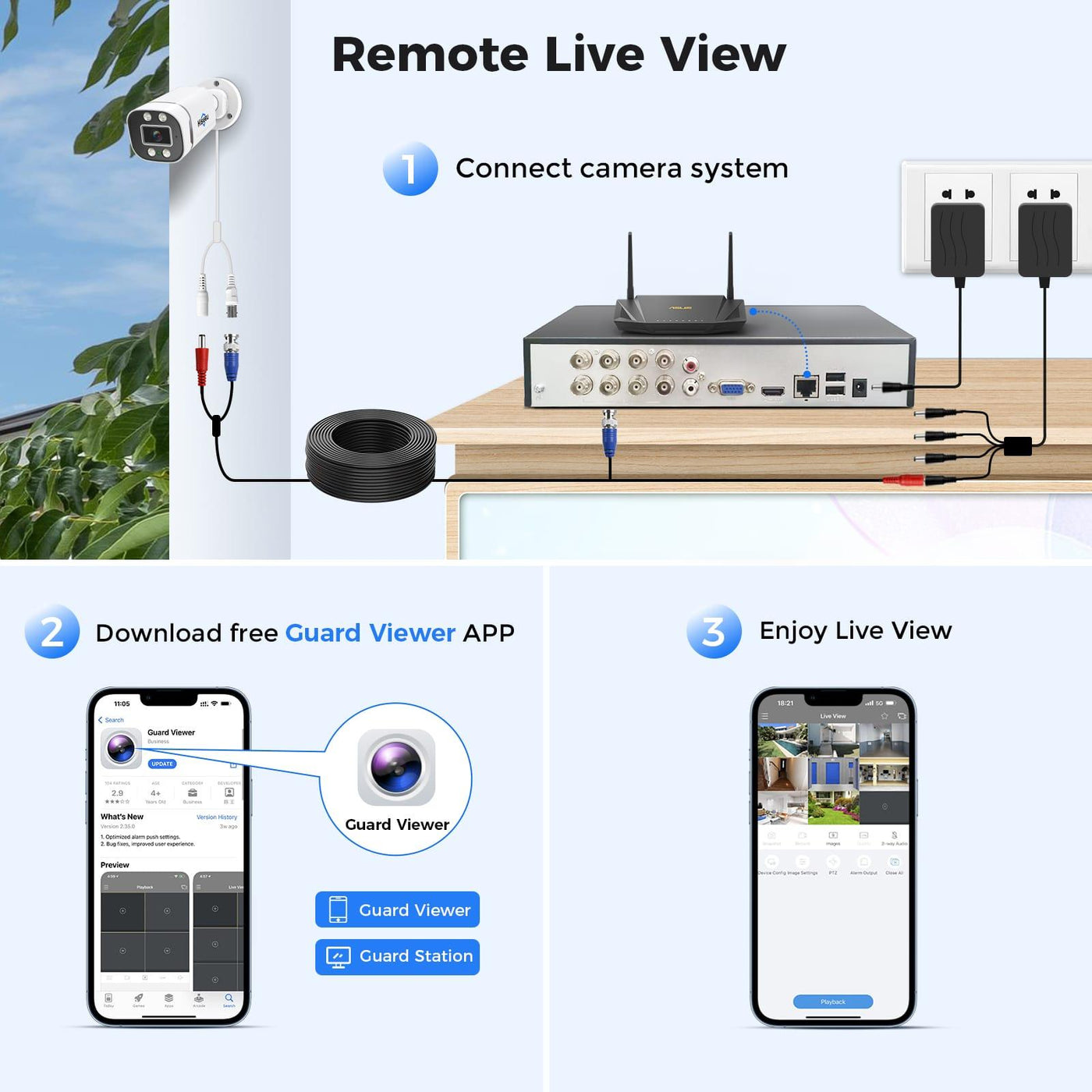Hiseeu [3TB HDD+Person/Vehicle Detection] Hiseeu 5MP Security Camera System 8ch Wired Home Security Camera 8pcs Outdoor Security Cameras with Indoor H. 265+ DVR for Free Remote Mobile/PC 7/24 Recording - Hiseeu