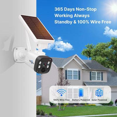 Hiseeu [1TB HDD,4MP Spotlight Solar Home Security Camera System, Bullet Solar Security Cameras Wireless Outdoor,10CH 10 Inch LCD 4K NVR,Smart Human Detection,2-Way Audio,Motion Record - Hiseeu