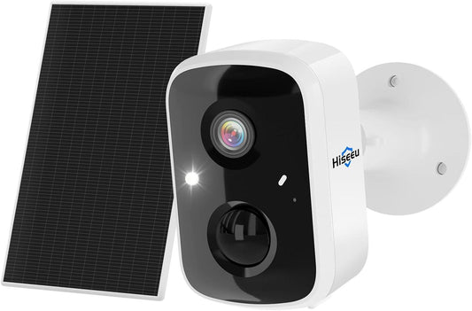 Hiseeu Solar Security Cameras Wireless Outdoor, Battery Powered 3K 4MP Surveillance Indoor WiFi Smart Cameras for Home Security Outside, Motion Detection, Waterproof, Color Night Vision, 2-Way Audio - Hiseeu 1500