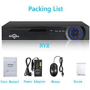 Hiseeu 8CH POE NVR For IP Security Surveillance Camera CCTV System 5MP 8MP 4K Audio Video Recorder Face Detect【No Hard Drive】