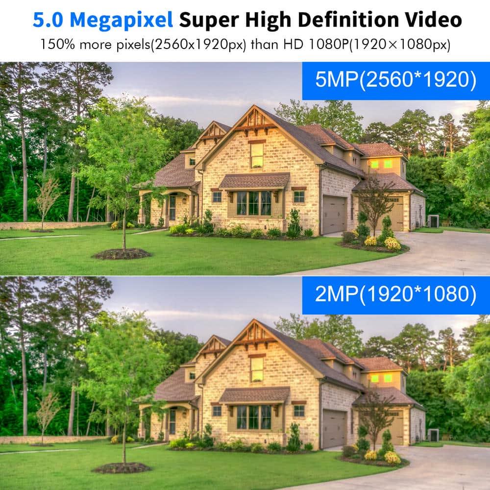 Hiseeu 5MP PoE Dome Security Camera with Audio, IP Network Camera for Indoor Outdoor Security