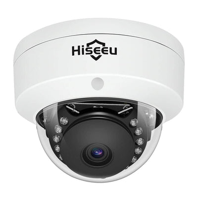 Hiseeu 5MP PoE Dome Security Camera with Audio, IP Network Camera for Indoor Outdoor Security