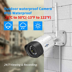 [Wireless, IP66 Waterproof,Expandable 10Channels NVR] 5MP Dome PTZ Cameras and Bullet Cameras Wireless Security Camera System WIth HDD