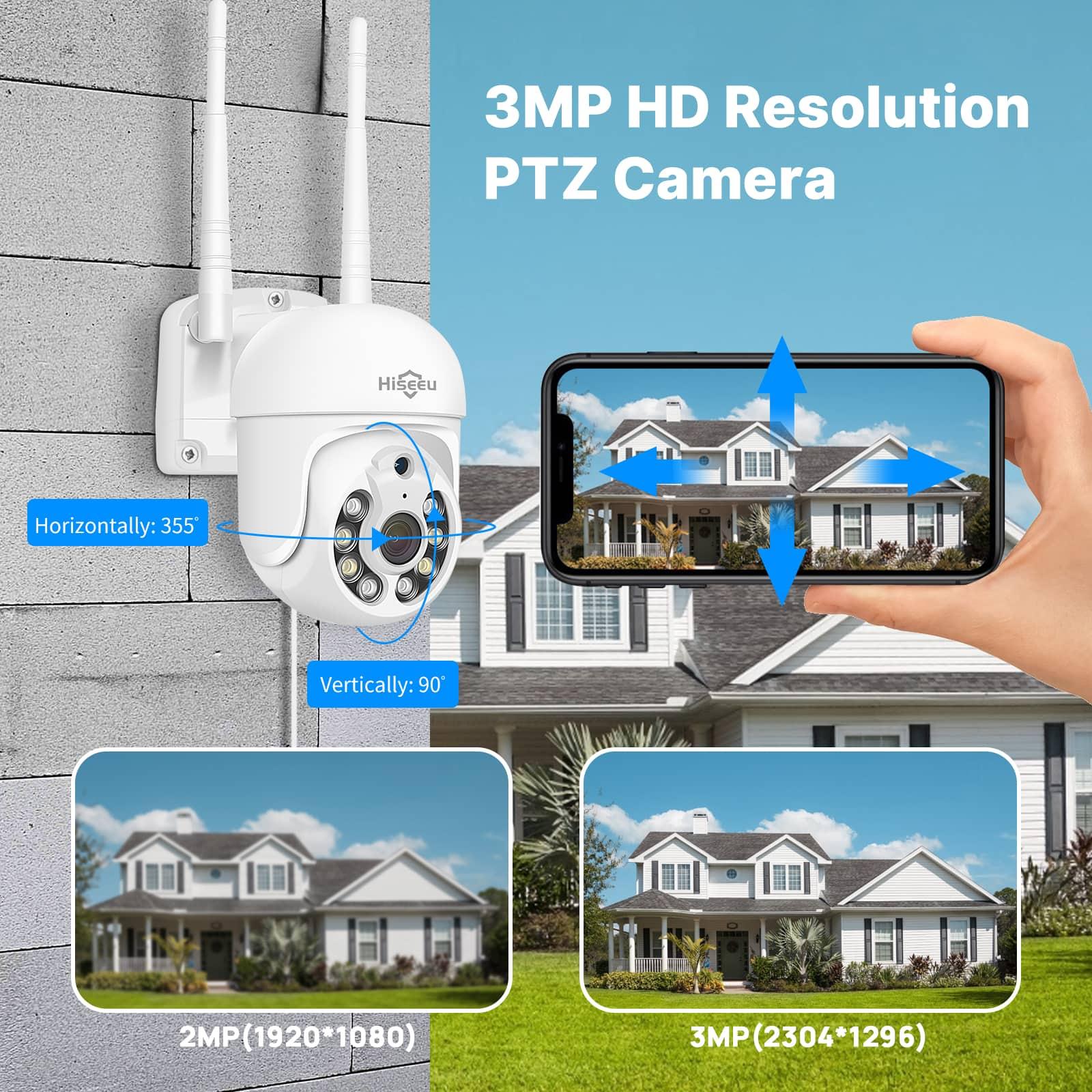 [Wireless Pro,  AI Human Detection,Expandable 16Channels 4K NVR] 5MP PTZ Wireless Security Camera System BUILD-IN 1T HDD With Two Way Audio