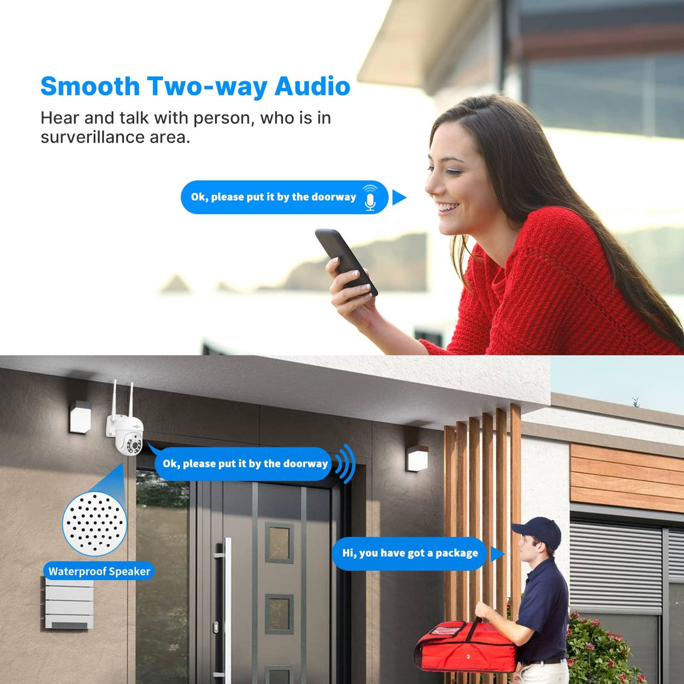 【5MP PTZ+3TB HDD】Hiseeu 5MP Outdoor WiFi PTZ Surveillance Camera Kit with 12’ LCD Monitor,10CH NVR 4*5MP PTZ Camera, Night Vision Colour, Motion Detection, APP Sound Alarm, Remote View