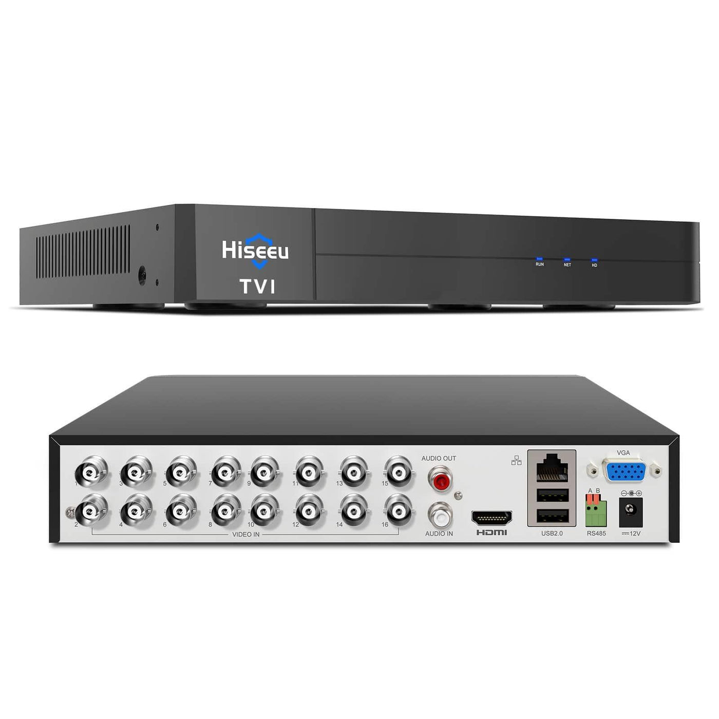 Hiseeu 5MP Lite DVR 16 Channel Security 3K Lite H.265+ Digital Video Recorder Advanced CCTV DVR for Security Camera,AHD/TVI/CVI/CVBS/IPC 5 in 1 Hybrid,Remote Access,No Monthly Fee, (No Hard Drive)