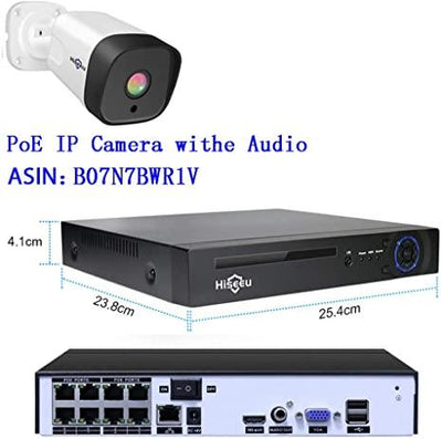 Hiseeu 4CH 8CH 16CH POE NVR For IP Security Surveillance Camera CCTV System 5MP 8MP 4K Audio Video Recorder Face Detect【No Hard Drive】 - Hiseeu