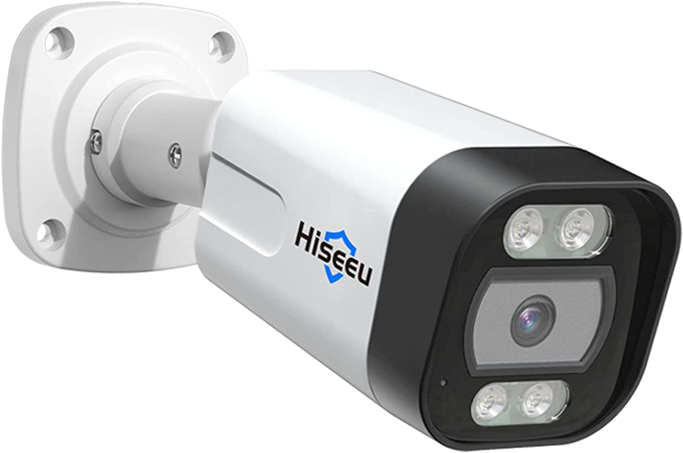 Hiseeu [2 Way Audio] 5MP PoE Camera, IP67 Waterproof Wired IP Network Security Camera Outdoor with Human Vehicle Detection,Spotlight&Sound Alarm,Night Vision, App Control Work with NVR - Hiseeu