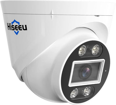 Hiseeu [2 Way Audio] 5MP IP PoE Security Camera, Security Camera Outdoor&Indoor, IP 67 Waterproof, Night Vision, Human/Vehicle Detect Compatible PoE Security Camera System for 24/7 Record - Hiseeu
