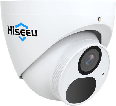 Hiseeu 4K PoE Security Camera,8MP IP Security Camera IP67 Waterproof,Dome Security Camera Outdoor,H.265+ 100ft Night Vision, Work w/PoE NVR Home Surveillance System - Hiseeu